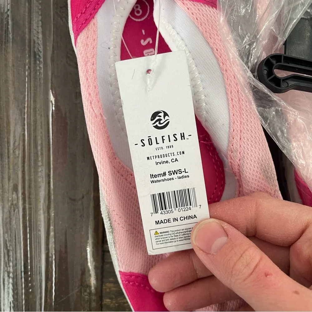 SOLFISH Kid's Watershoes Size 8 In Pink
